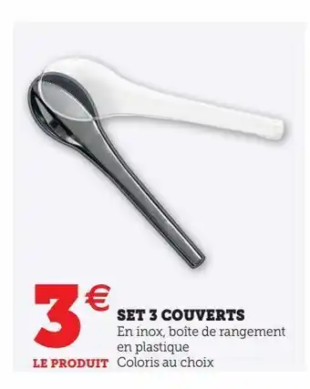 Hyper U Set 3 couverts offre