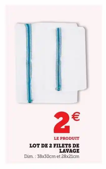 Hyper U Lot de 2 filets de lavage offre