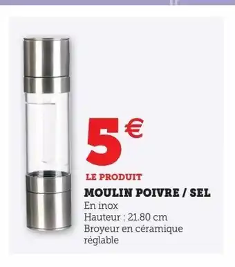 Hyper U Moulin poivre / sel offre