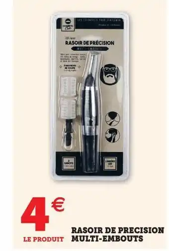 Rasoir de precision multi-embouts