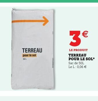 Hyper U Terreau pour le sol* offre