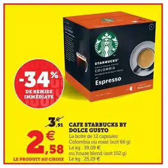 Hyper U Cafe starbucks by dolce gusto offre