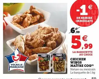 Hyper U Chicken wings maître coq(3) offre