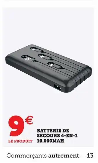 Super U Batterie de secours 4-en-1 10.000mah offre