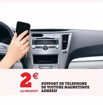 Super U Support de telephone de voiture magnetique adhesif offre