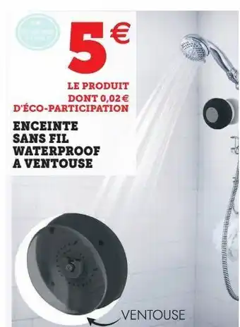 Super U Enceinte sans fil waterproof a ventouse offre