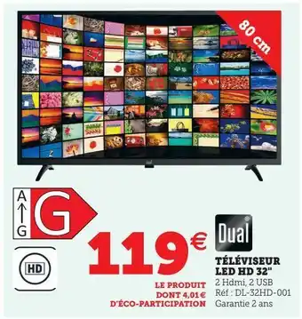 Super U Téléviseur led hd 32" offre