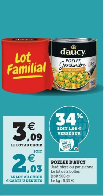 Super U Poelee d'aucy offre