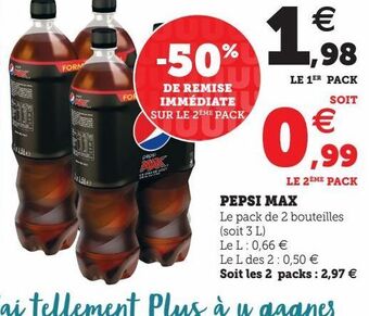 Super U Pepsi max offre
