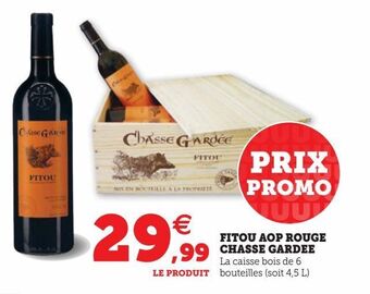 Super U Fitou aop rouge chasse gardee offre