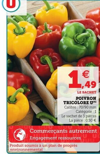 Super U Poivron tricolore u offre