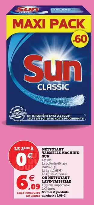 U Express Nettoyant vaisselle machine sun offre