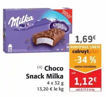Colruyt Choco snack milka offre