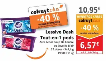 Colruyt Lessive dash tout en 1 pods offre
