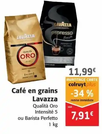 Colruyt Café en grains lavazza offre