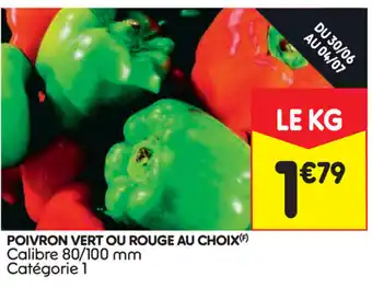 Leader Price Poivron vert ou rouge au choix offre