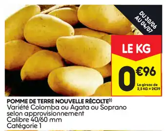 Leader Price Pomme de terre nouvelle récolte offre