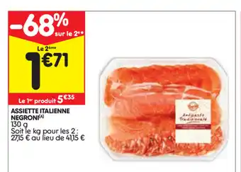 Leader Price Assiette italienne negroni offre