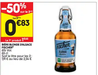 Leader Price Bière blonde d'alsace fischer offre