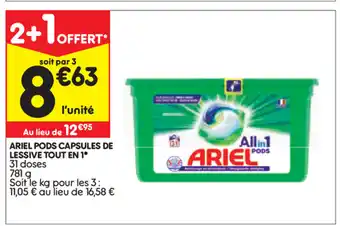 Ariel pods capsules de lessive tout en 1