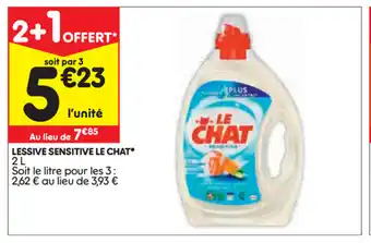 Leader Price Lessive sensitive le chat offre