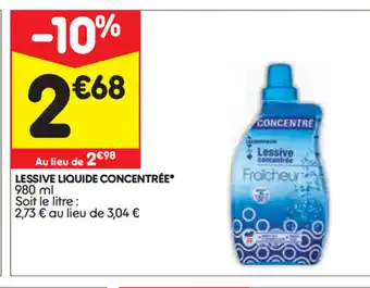 Leader Price Lessive liquide concentrée offre