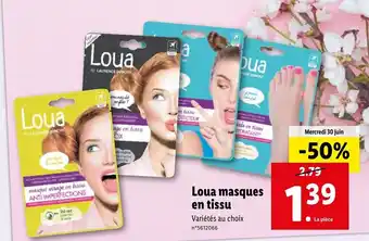 Lidl Loua masques en tissu offre