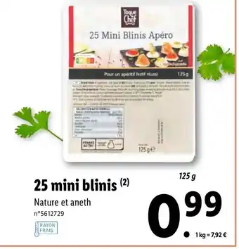 Lidl 25 Mini blinis offre