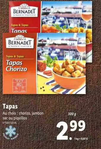 Lidl Tapas offre