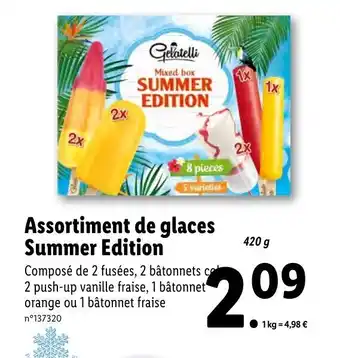 Lidl Assortiment de glaces summer edition offre