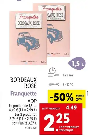Lidl Bordeaux rosé offre