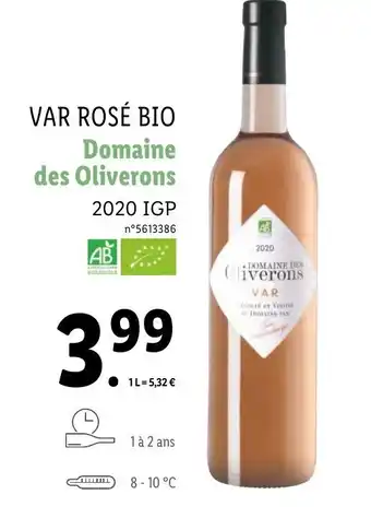 Lidl Var rosé bio offre