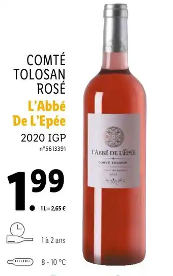 Lidl Comté tolosan rosé offre