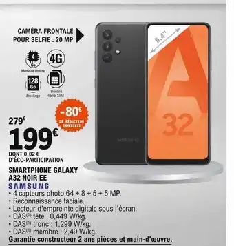 Smartphone galaxy a32 noir ee samsung