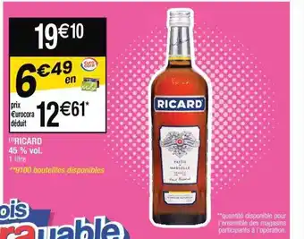 Cora x Carrefour Ricard 45% vol. offre