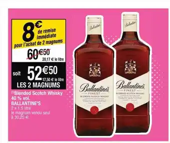 Cora x Carrefour Blended scotch whisky 40% vol. ballantine's offre