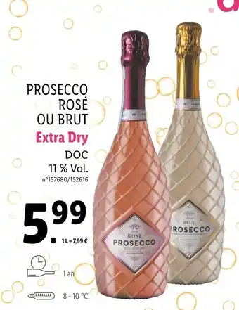 Lidl Prosecco rosé ou brut offre