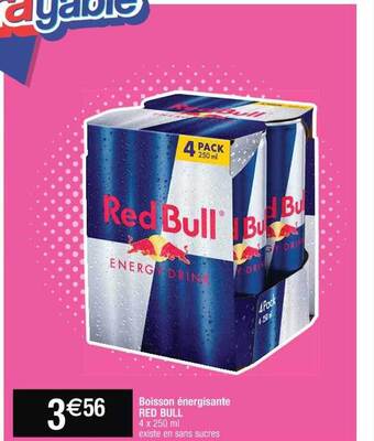 Cora x Carrefour Boisson énergisante red bull offre