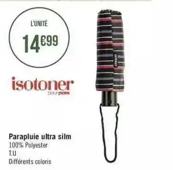 Parapluie ultra slim isotoner
