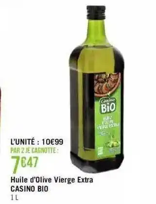 Géant Casino Huile d'olive vierge extra casino bio offre