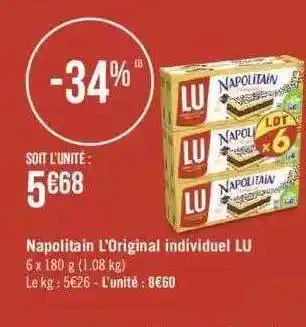 Géant Casino Napolitain l'original individuel lu offre