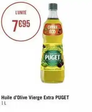 Géant Casino Huile d'olive vierge extra puget offre