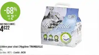 Géant Casino Litière pour chat l'hygiène tranquille offre
