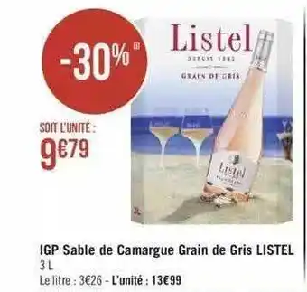 Géant Casino Igp sable de camargue grain de gris listel offre