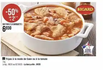 Géant Casino Tripes à la mode de caen ou à la tomate offre