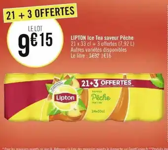 Géant Casino Lipton ice tea saveur pêche offre