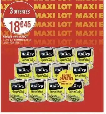 Géant Casino Haricots verts d'aucy offre