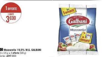 Géant Casino Mozzarella 19,5% m.g. galbani offre