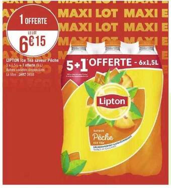 Géant Casino Lipton ice tea saveur pêche offre