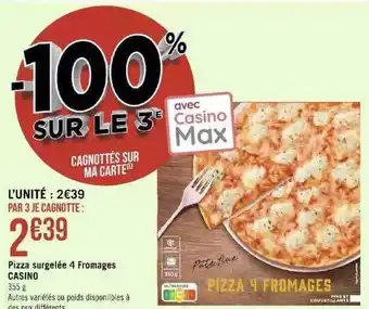 Géant Casino Pizza surgelée 4 fromages casino offre